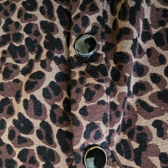 Talbots Animal Print Dress Tie Waist Large Stretch Large - Picture 9 of 10